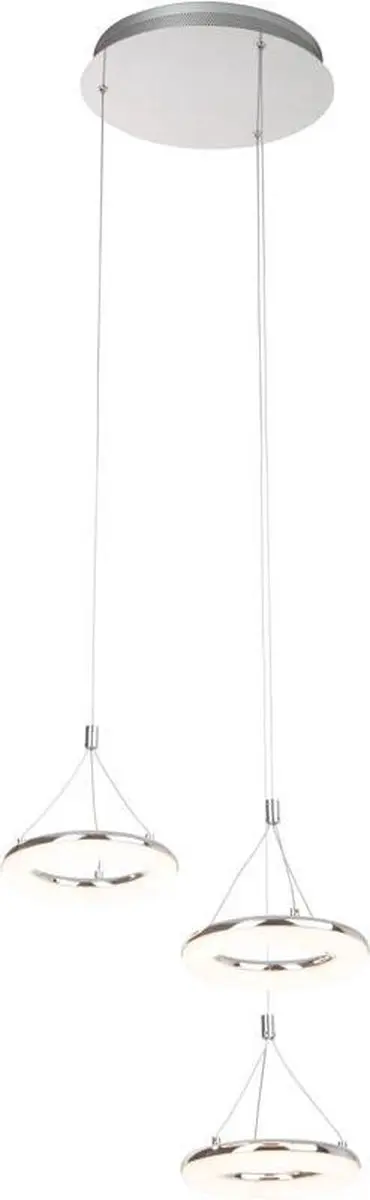 Brilliant DONUT Hanglamp 1x26W Chroom Wit LED G04076/15
