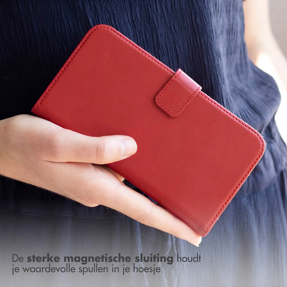 Selencia Hoesje Google Pixel 10/10 Pro - Echt Lederen Bookcase Rood