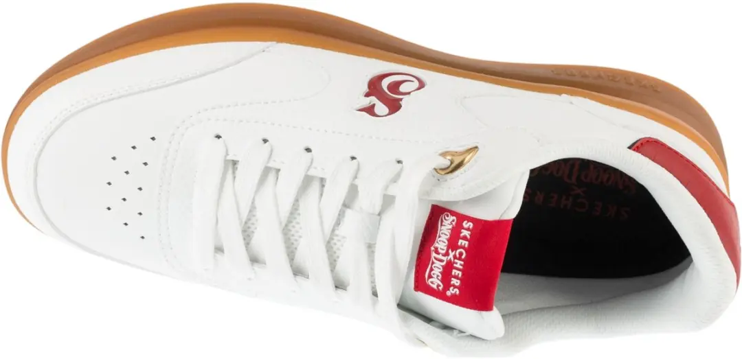 Skechers Duraleather Sneaker 251200-WRD - Wit - afbeelding 3 van 5