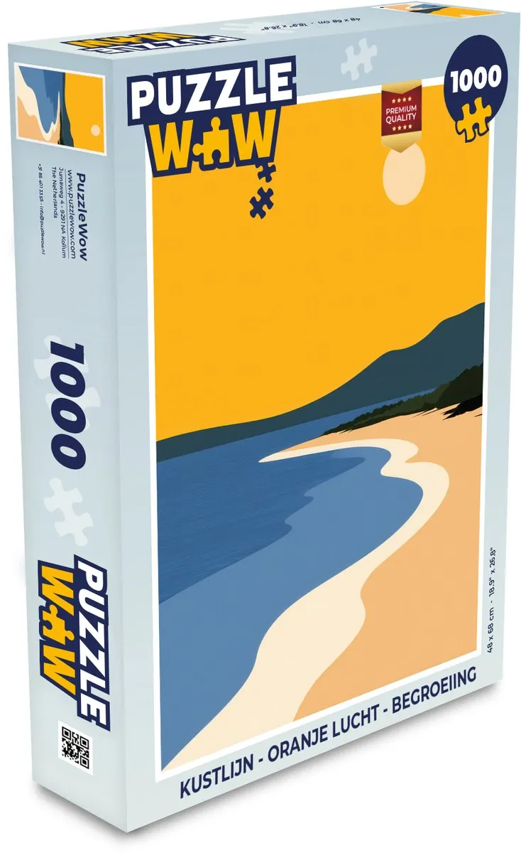 PuzzleWow Kustlijn Legpuzzel 1000 Stukjes
