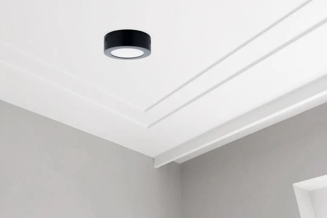 Groenovatie LED Plafondlamp 6W - Rond Ø12cm - Zwart - afbeelding 6 van 6