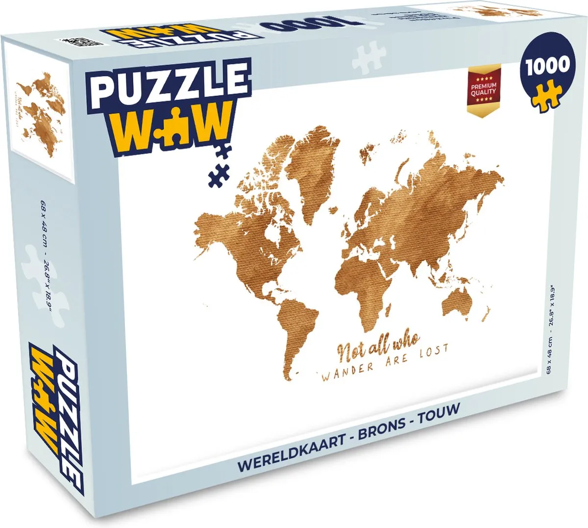 PuzzleWow Wereldkaart Legpuzzel 1000 Stuks