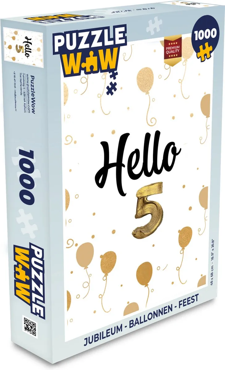 PuzzleWow Jubileum Ballonnen Legpuzzel 1000 Stuks