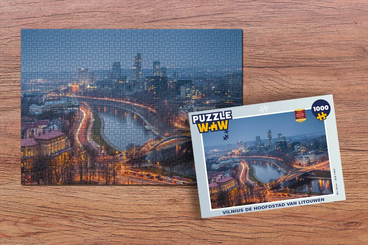 PuzzleWow Vilnius Legpuzzel 1000 Stuks