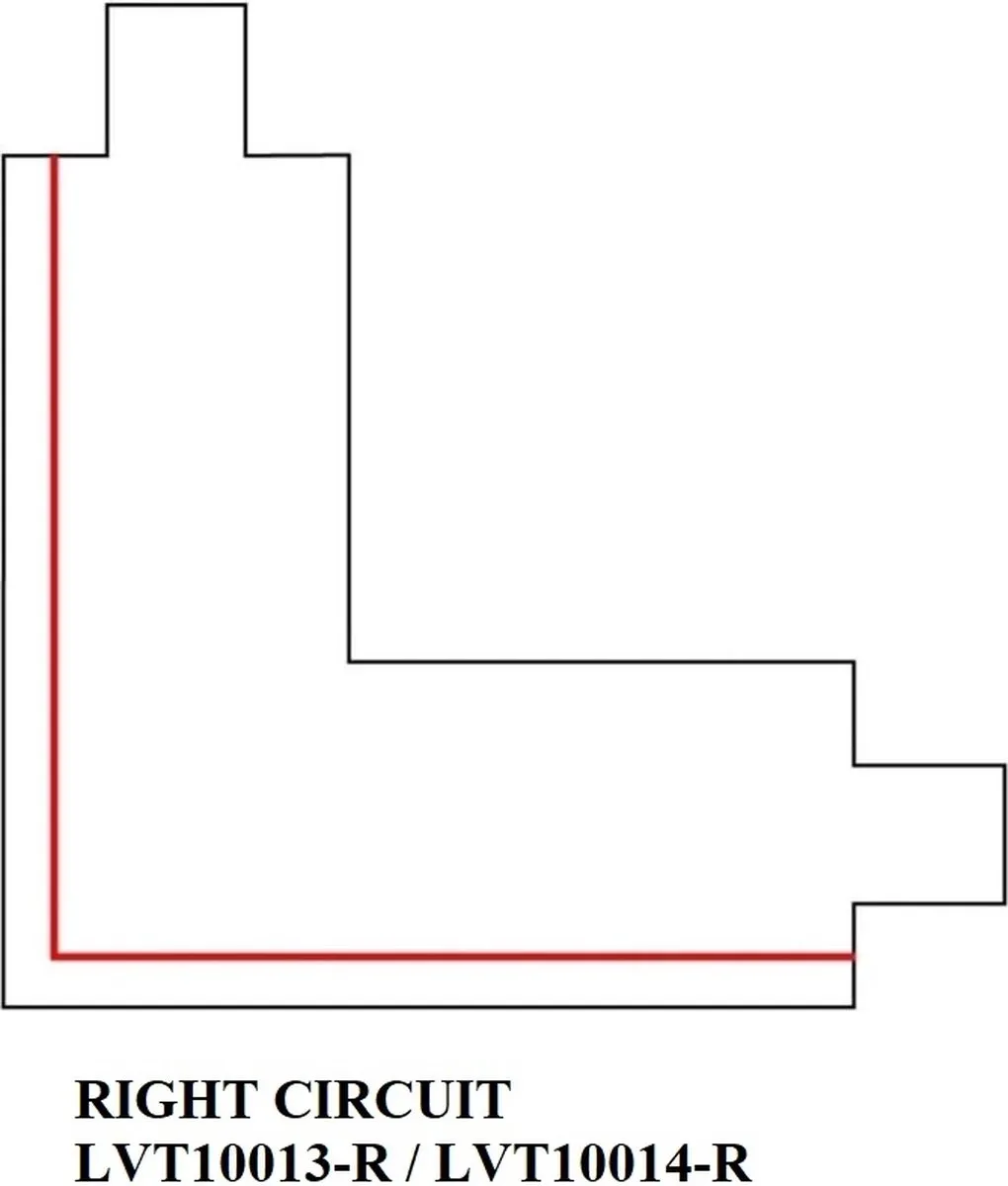 Ledvion 1-Fase RailL-Vorm Connector - Zwart