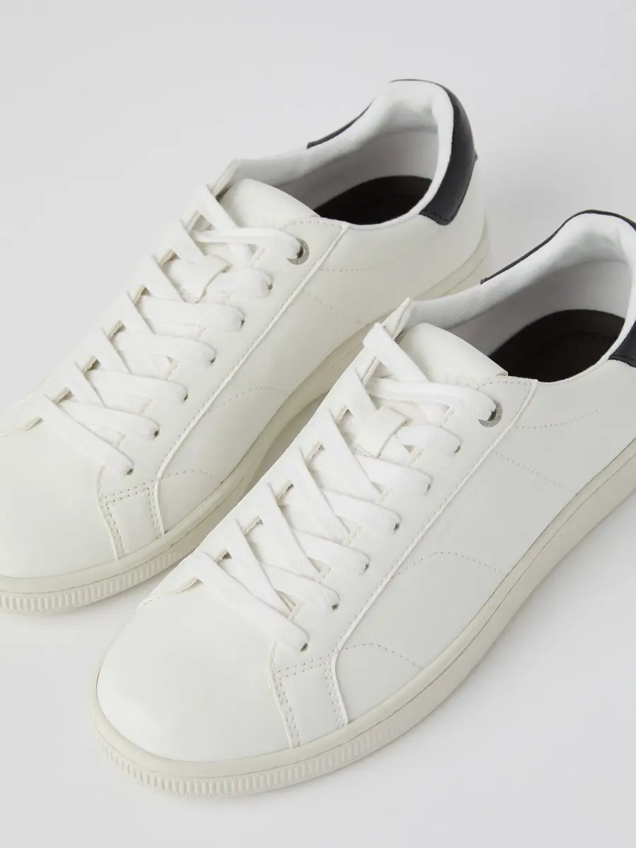 Björn Borg Deuce Heren Sneakers - Wit/Donkerblauw - afbeelding 2 van 3