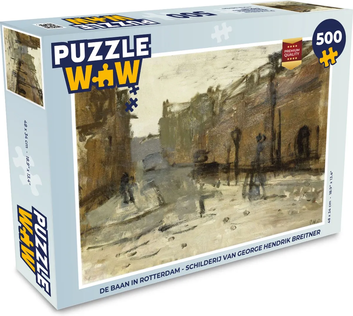 PuzzleWow Legpuzzel De Baan in Rotterdam Breitner 500 Stuks