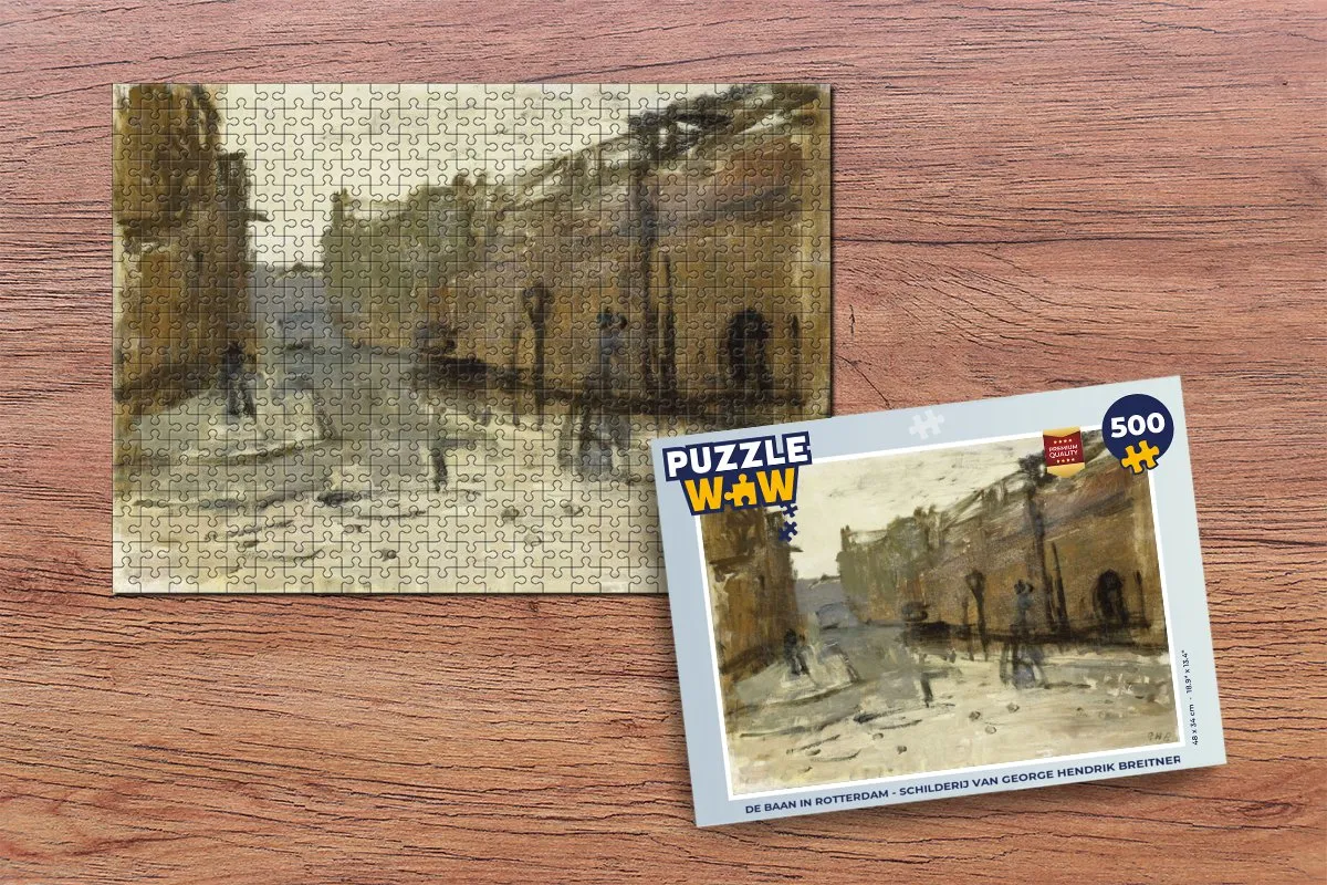 PuzzleWow Legpuzzel De Baan in Rotterdam Breitner 500 Stuks - Multicolor