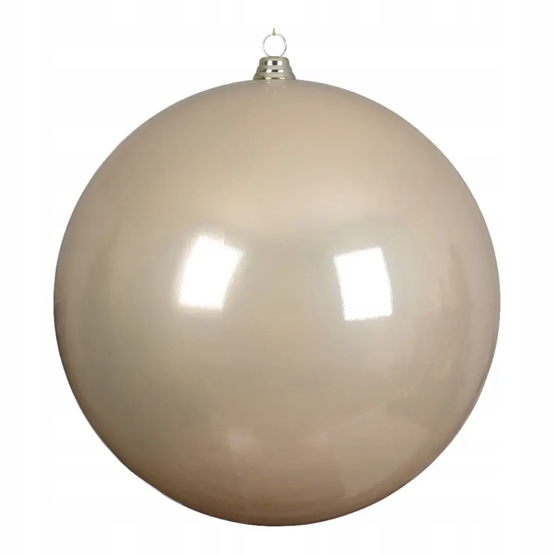 Grote Glanzende Parelwitte Kerstbal XXL 25 cm