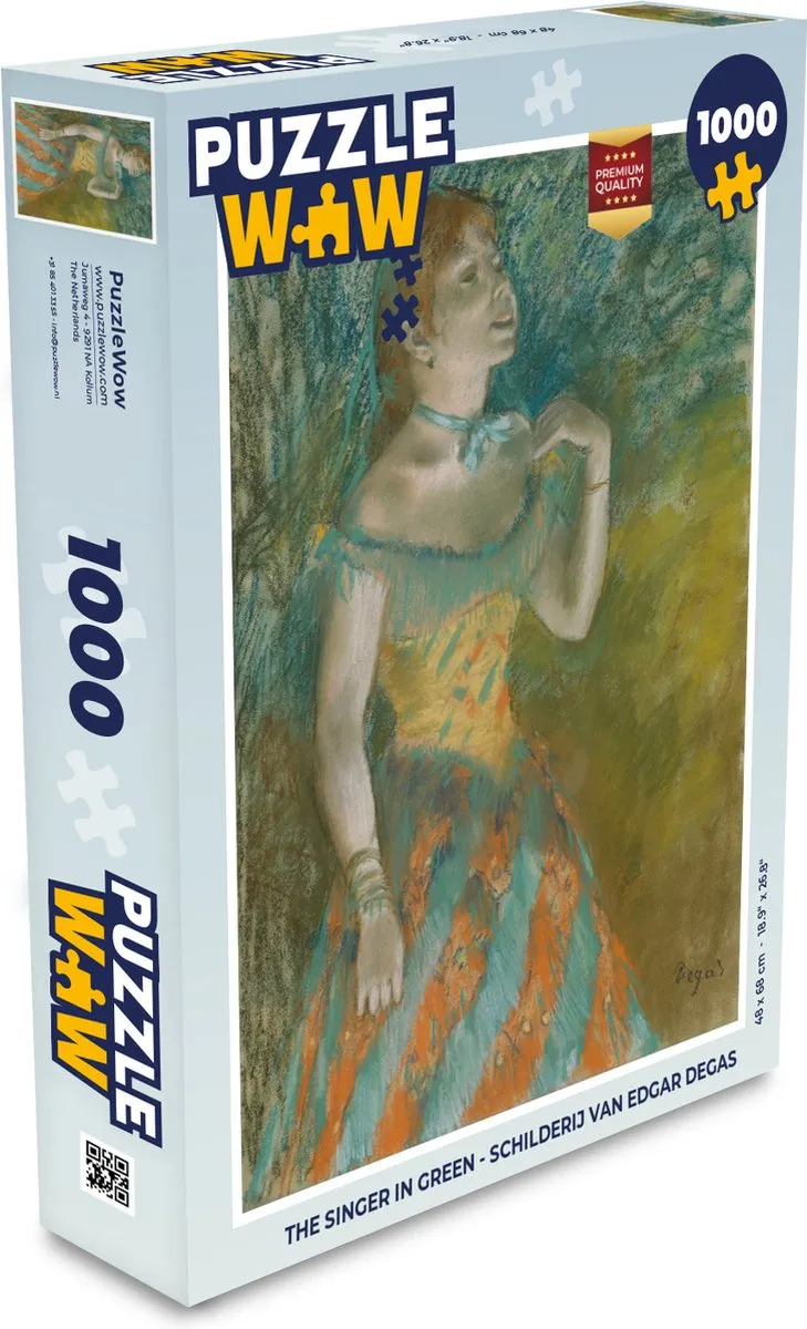 PuzzleWow The Singer in Green Legpuzzel 1000 Stuks