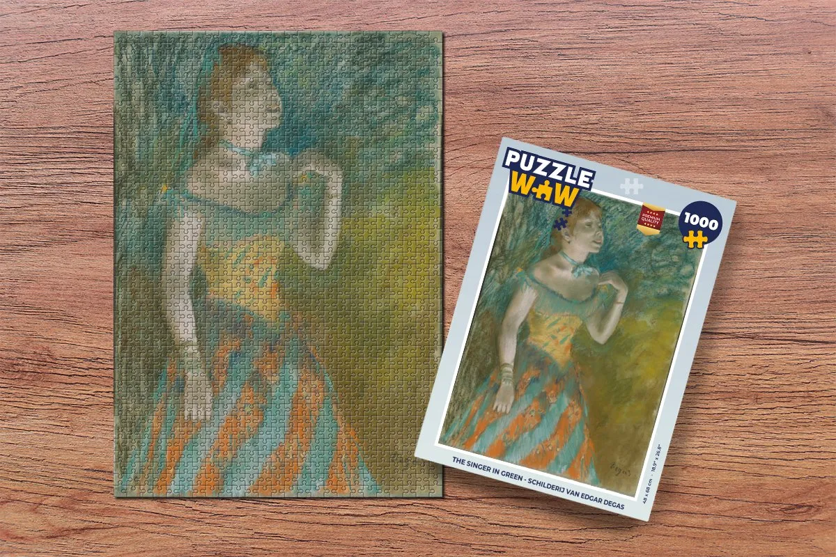 PuzzleWow The Singer in Green Legpuzzel 1000 Stuks - Multicolor