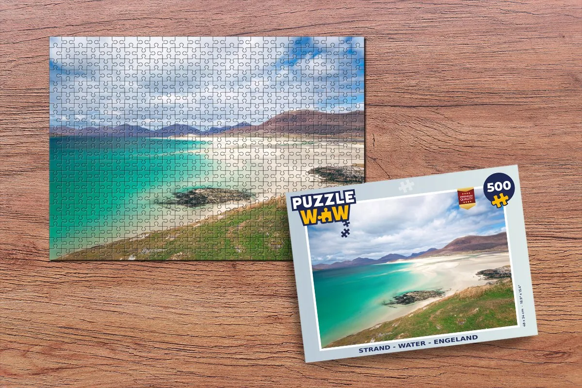 PuzzleWow Strand Engeland Legpuzzel 500 Stuks - Multicolor