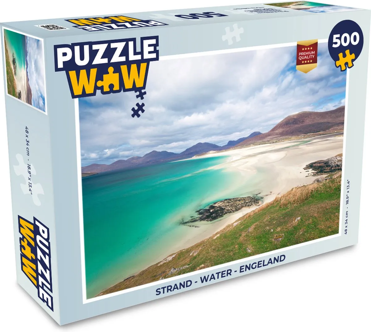 PuzzleWow Strand Engeland Legpuzzel 500 Stuks