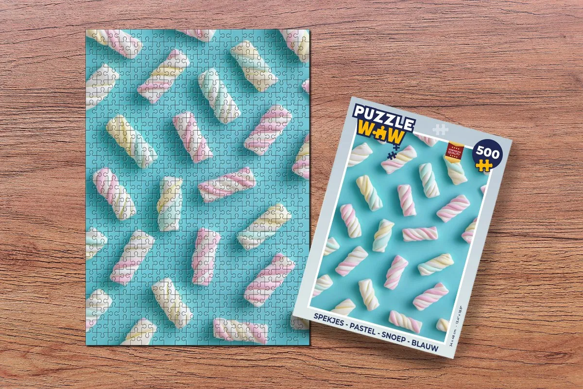 PuzzleWow Spekjes Blauw Legpuzzel 500 Stuks - MPN 8721169402345