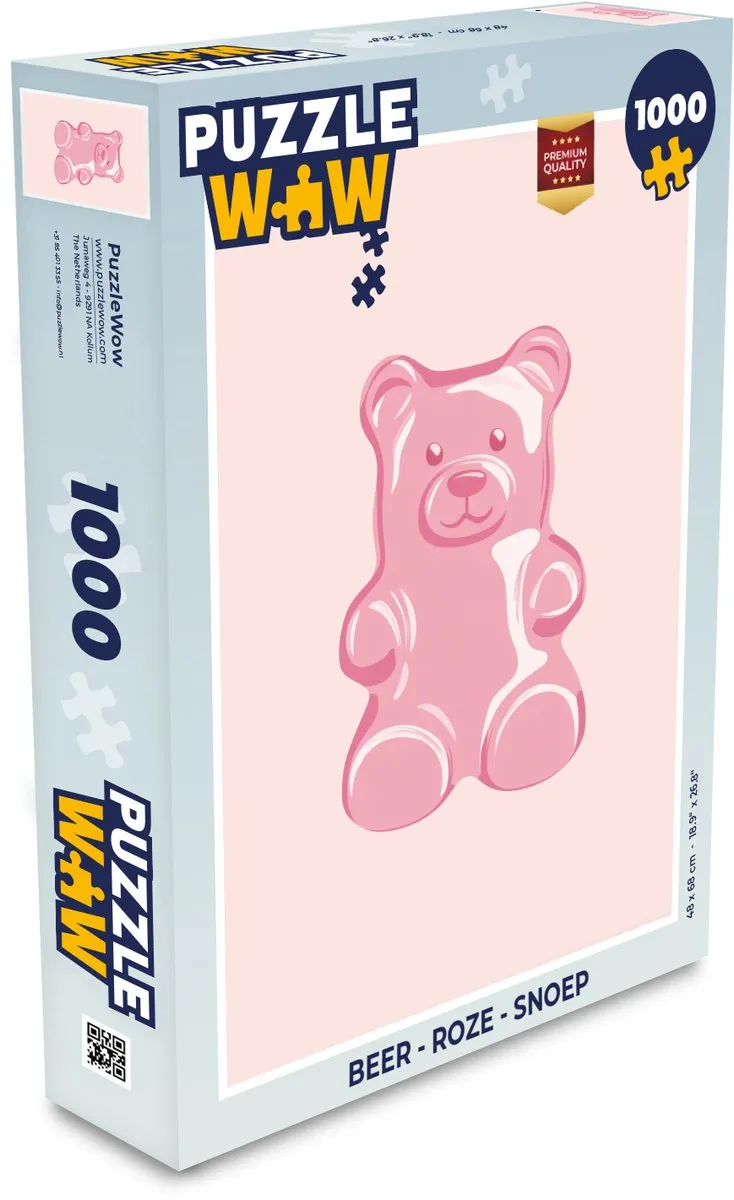 PuzzleWow Beer Roze Legpuzzel 1000 Stuks