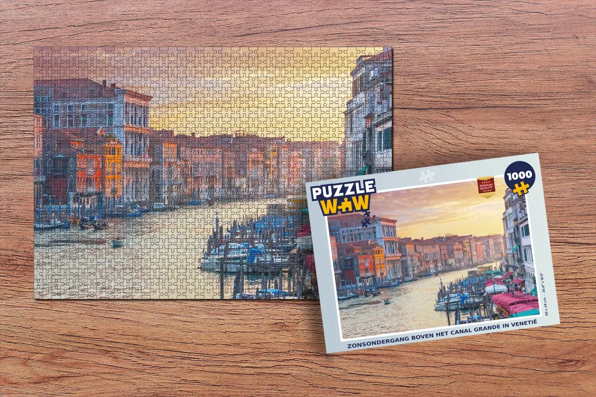PuzzleWow Venetië Legpuzzel 1000 Stuks - Multicolor