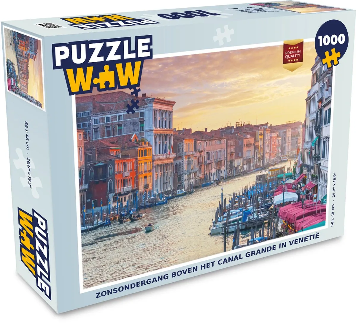 PuzzleWow Venetië Legpuzzel 1000 Stuks - Multicolor