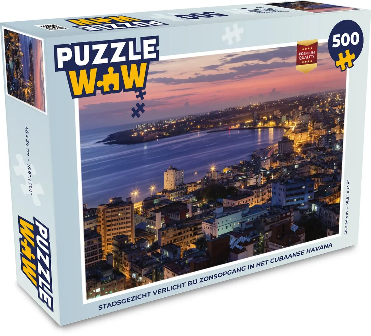 PuzzleWow Havana Zonsopgang Legpuzzel 500 Stuks - Multicolor