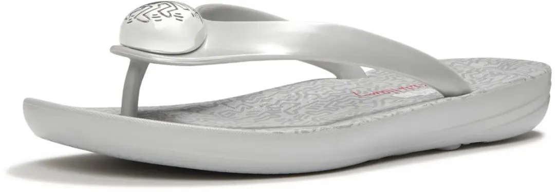 FitFlop Fitflop X Keith Haring Iqushion Button Flip-Flops ZILVER