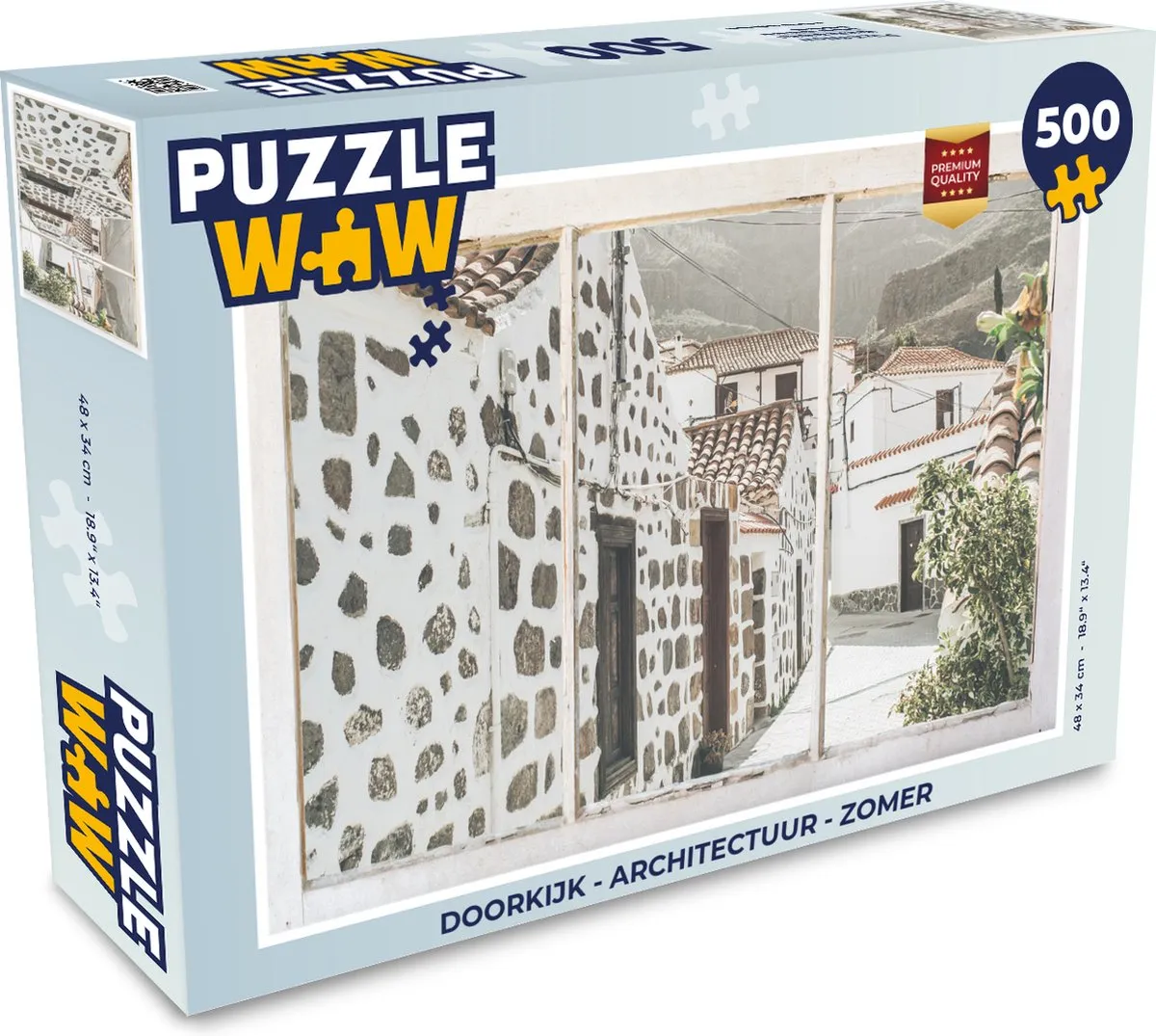 PuzzleWow Doorkijk Architectuur Legpuzzel 500 Stuks