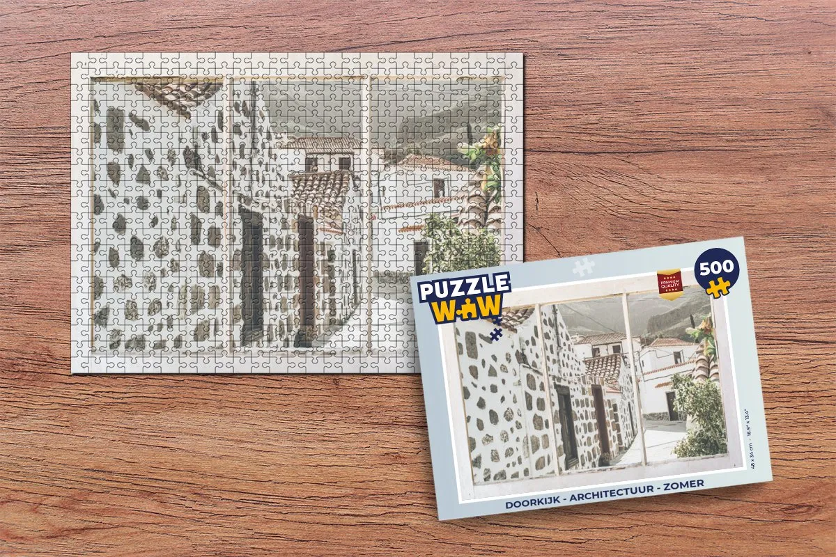 PuzzleWow Doorkijk Architectuur Legpuzzel 500 Stuks - Multicolor