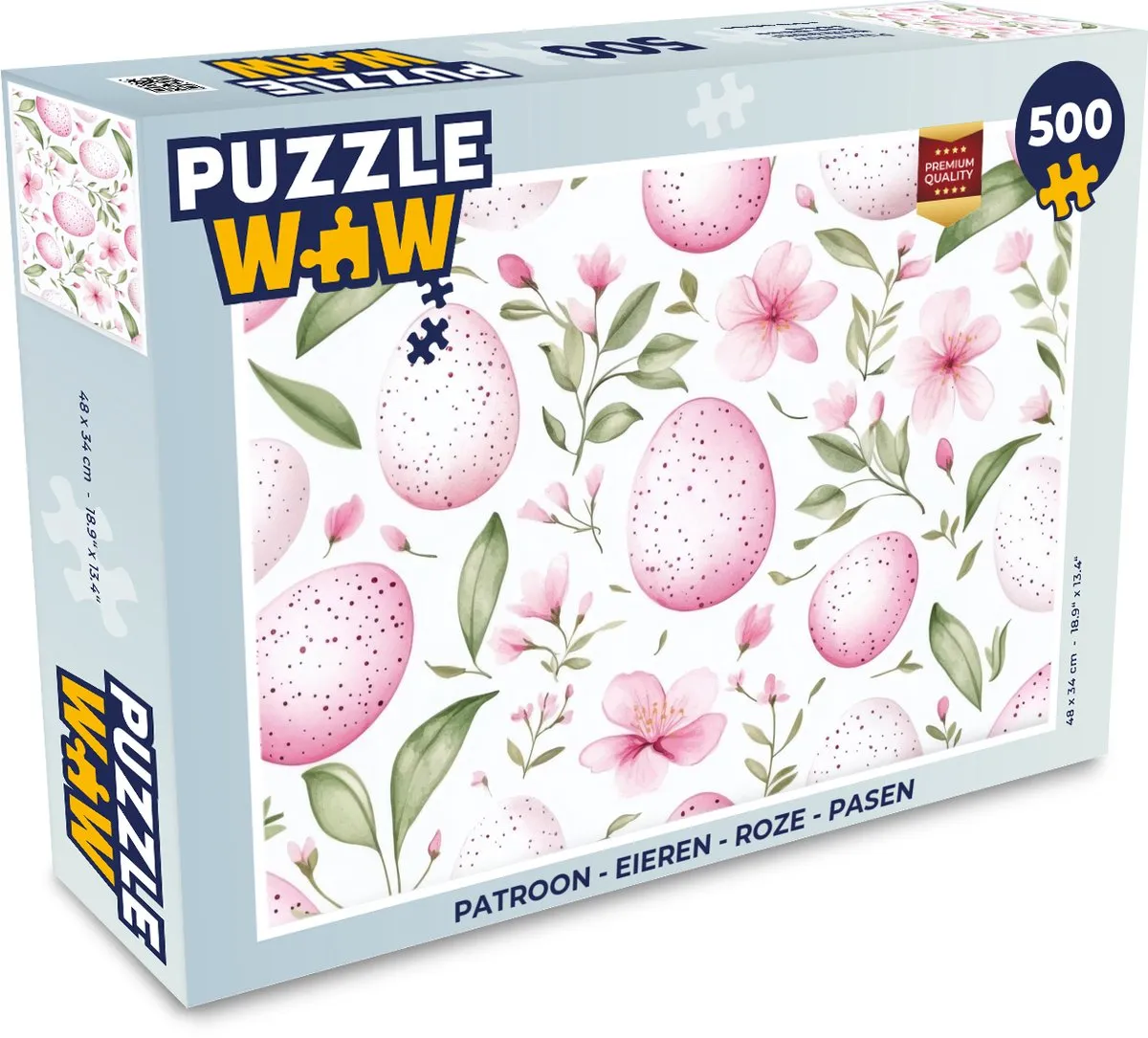 PuzzleWow Pasen Legpuzzel 500 Stuks - Roze