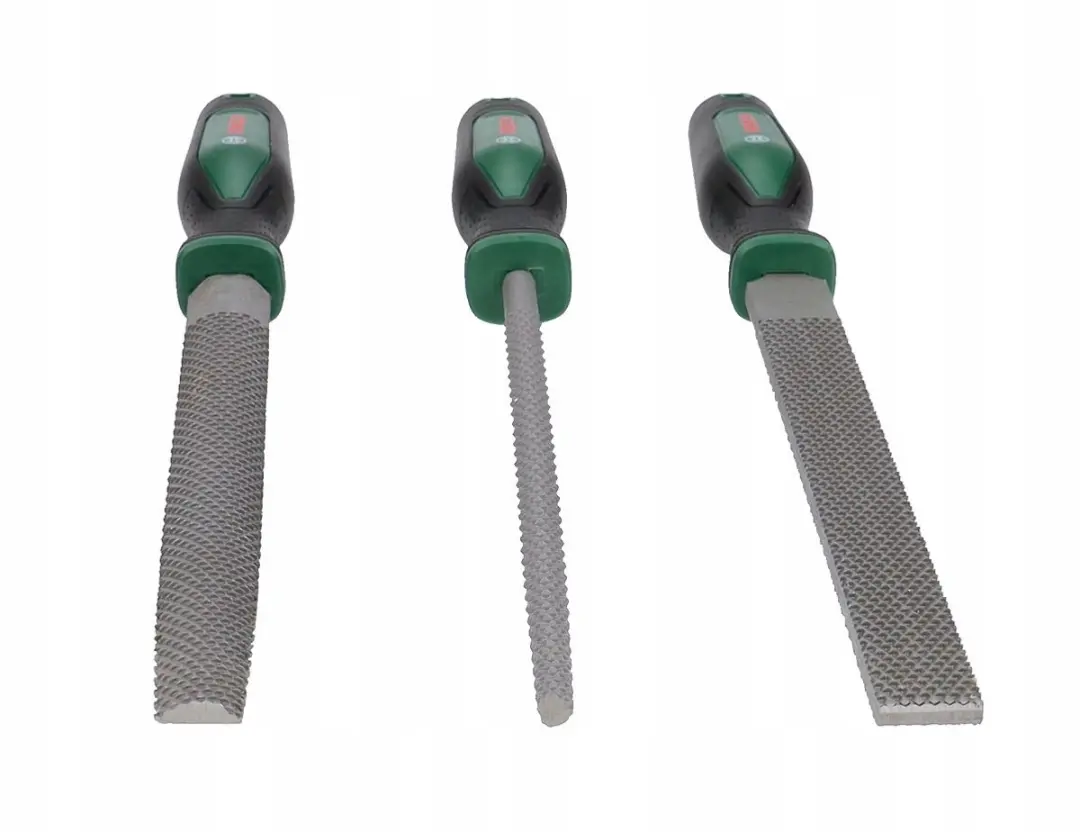 Bosch Set Houtvijlen 3-delig - Vlak/Halfrond/Rond - Zwart/Groen - afbeelding 5 van 6