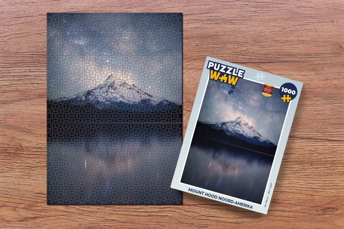 PuzzleWow Mount Hood Noord-Amerika Legpuzzel 1000 Stuks - Multicolor