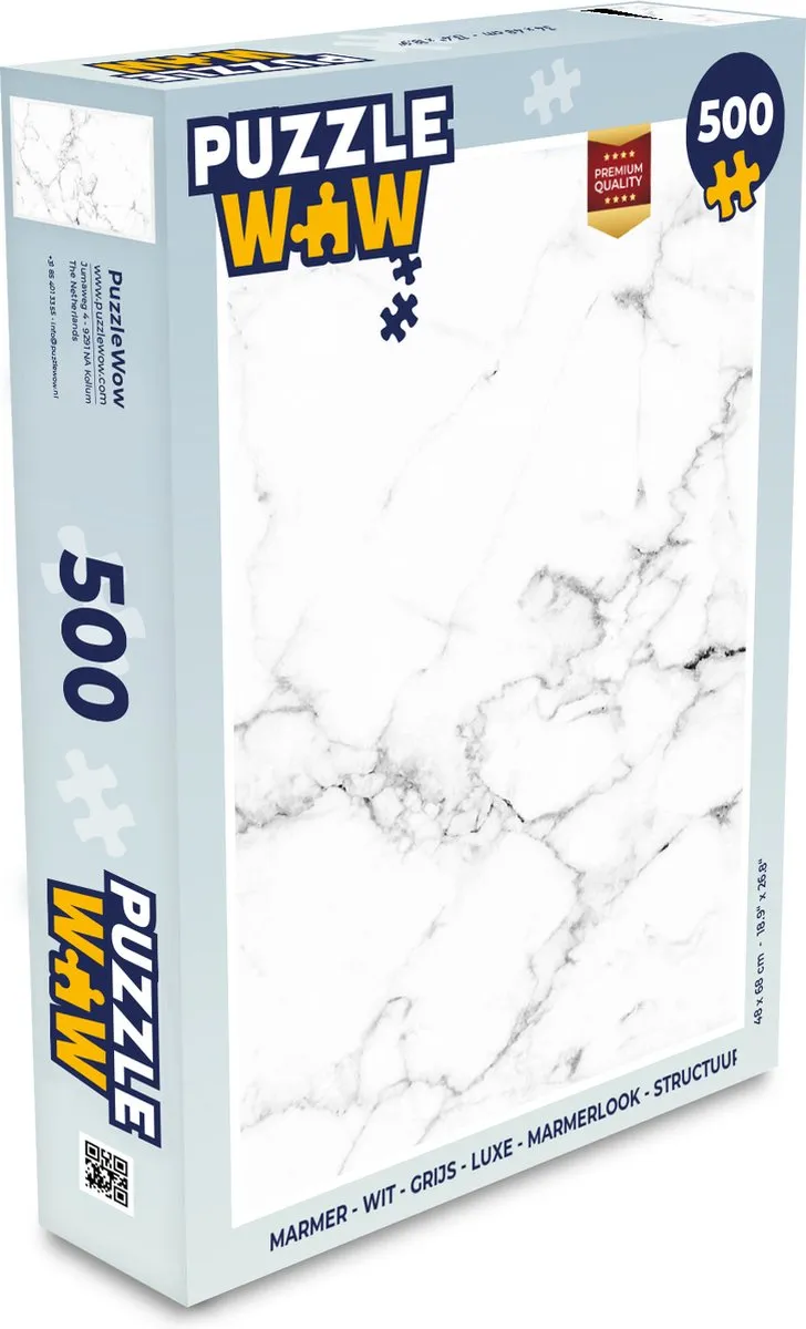 PuzzleWow Marmerlook Legpuzzel 500 Stuks