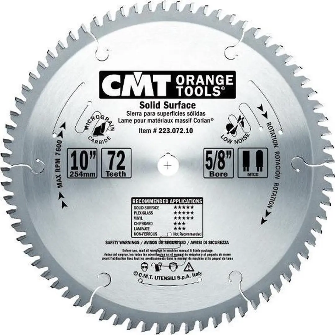 CMT HW Cirkelzaagblad 254mm