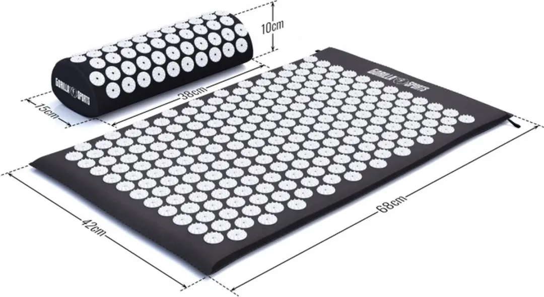 Gorilla Sports Acupressuurmat - Zwart - afbeelding 4 van 6