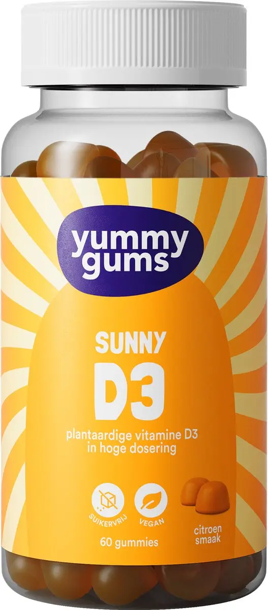 Yummygums Vitamine D Gummies Suikervrij 60 Stuks