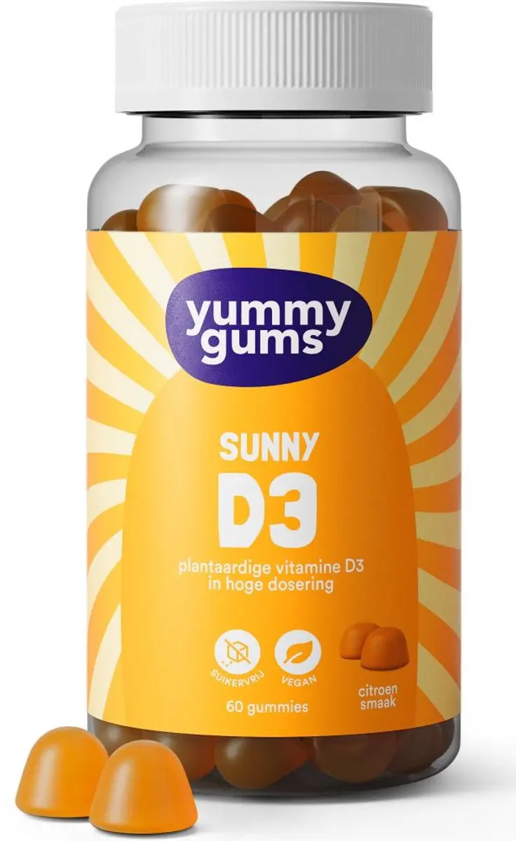 Yummygums Vitamine D Gummies Suikervrij 60 Stuks