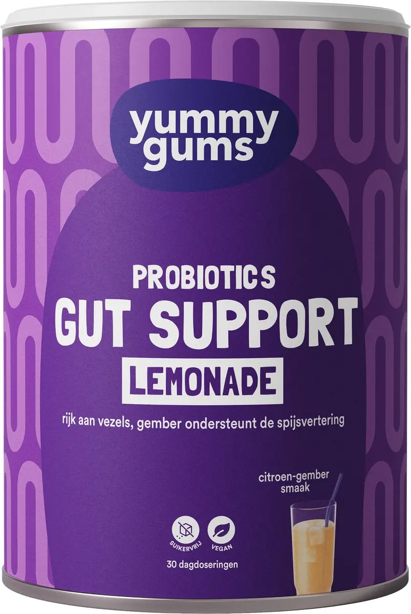 Yummygums Gut Support Lemonade Oplosbaar Vezelsupplement 240g