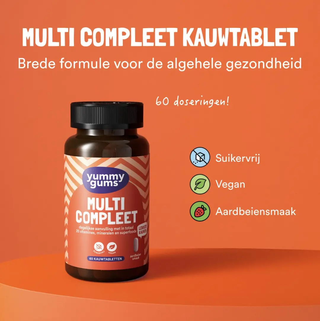 Yummygums Multi Compleet Kauwtabletten - 60 Stuks