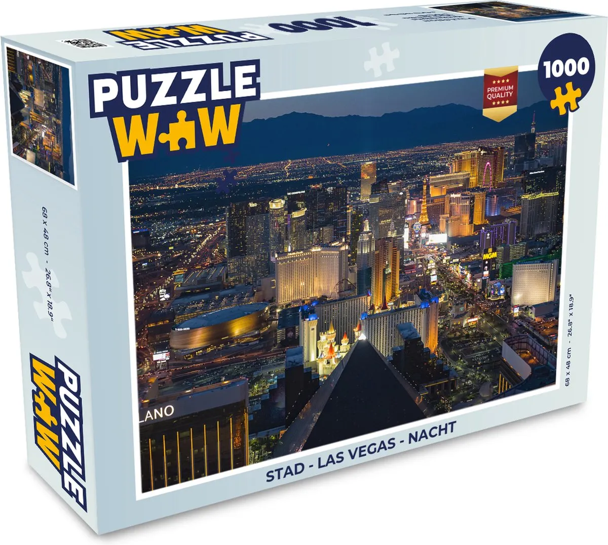 PuzzleWow Las Vegas Nacht Legpuzzel 1000 Stuks