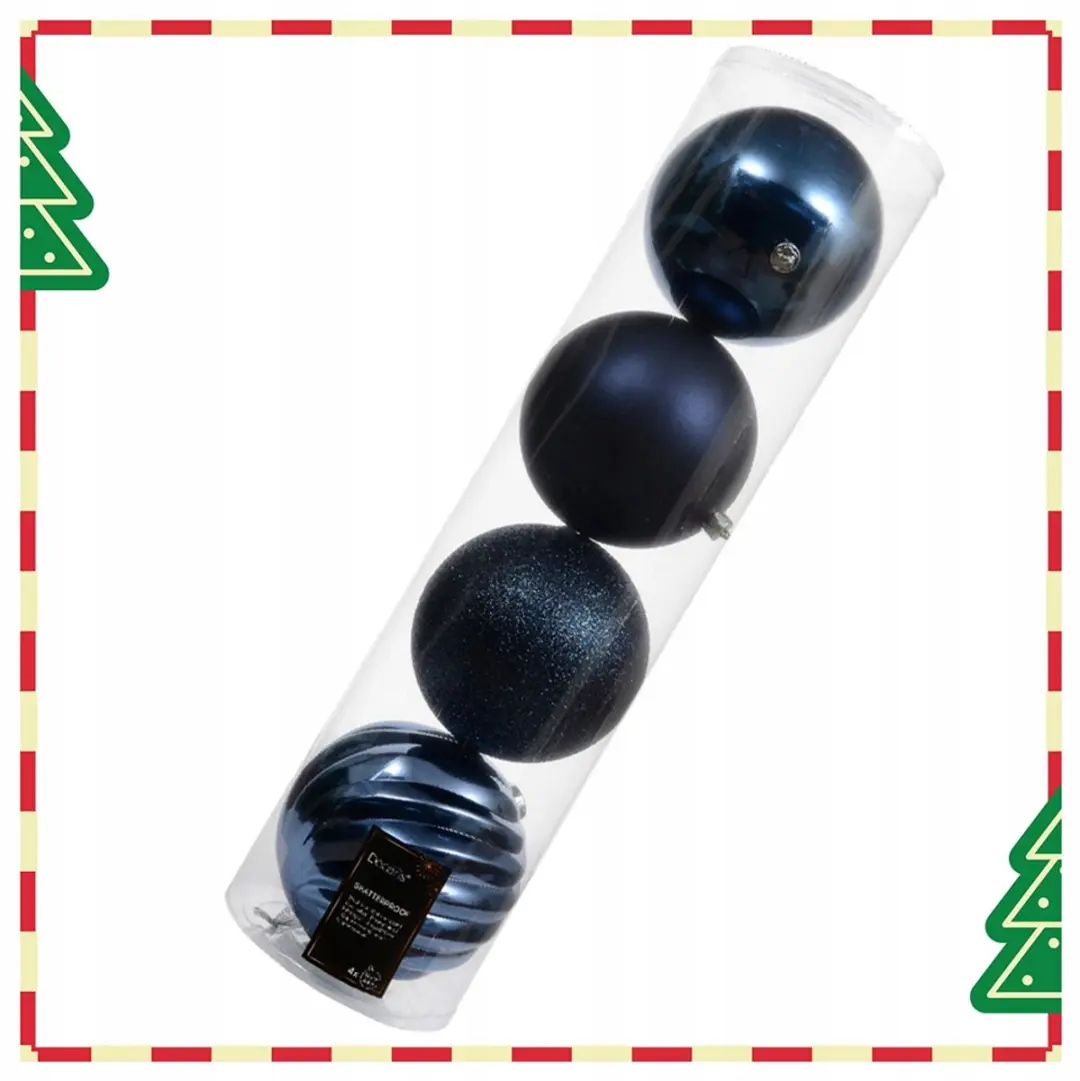 Kaemingk Kerstballen Blauw Ø14cm - 4 Stuks - afbeelding 2 van 4