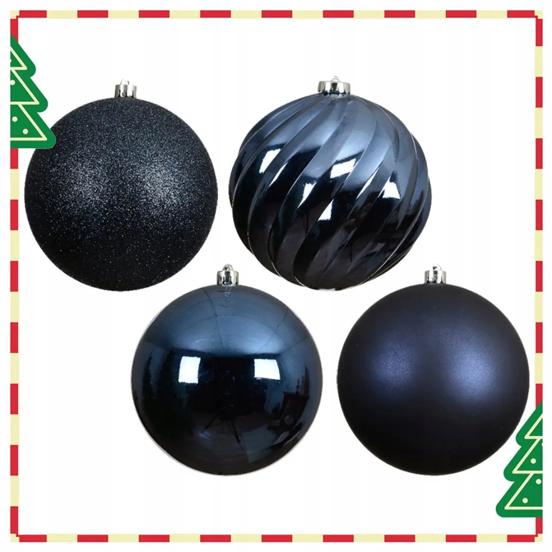 Kaemingk Kerstballen Blauw Ø14cm - 4 Stuks - afbeelding 3 van 4