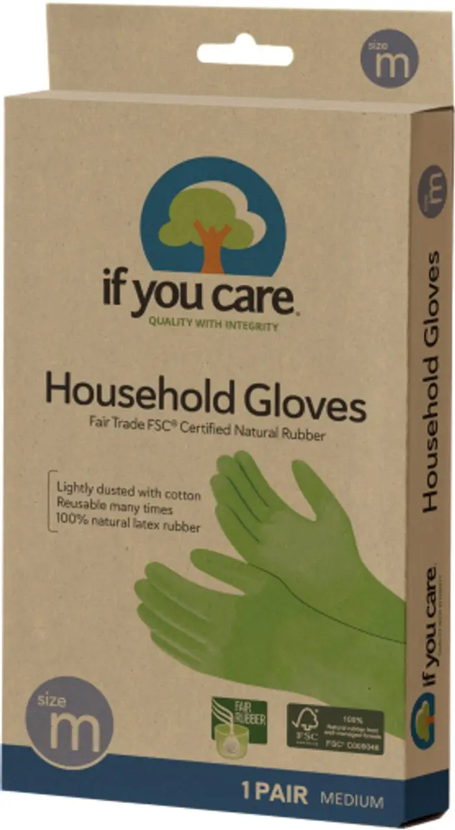 If You Care Huishoudhandschoenen M Blauw - J25028 - afbeelding 3 van 3