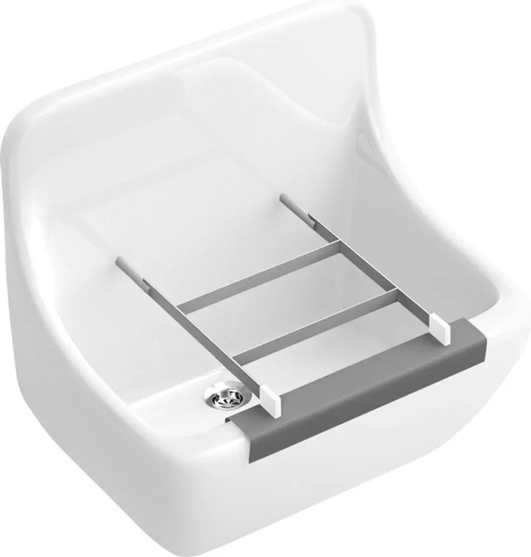 Villeroy & Boch O.novo Rooster Uitstortgootsteen 96830000 - Chroom - afbeelding 2 van 6