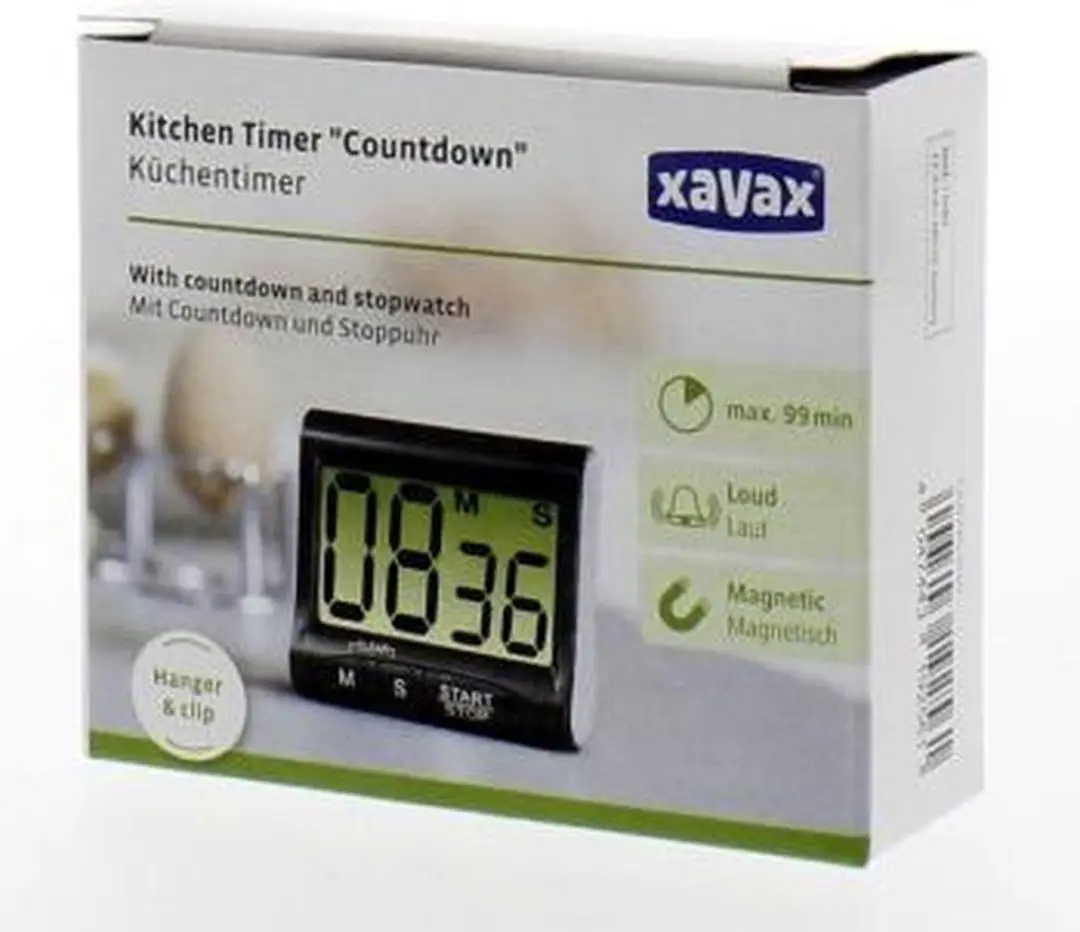 Xavax Countdown Timer - Zwart - afbeelding 2 van 6