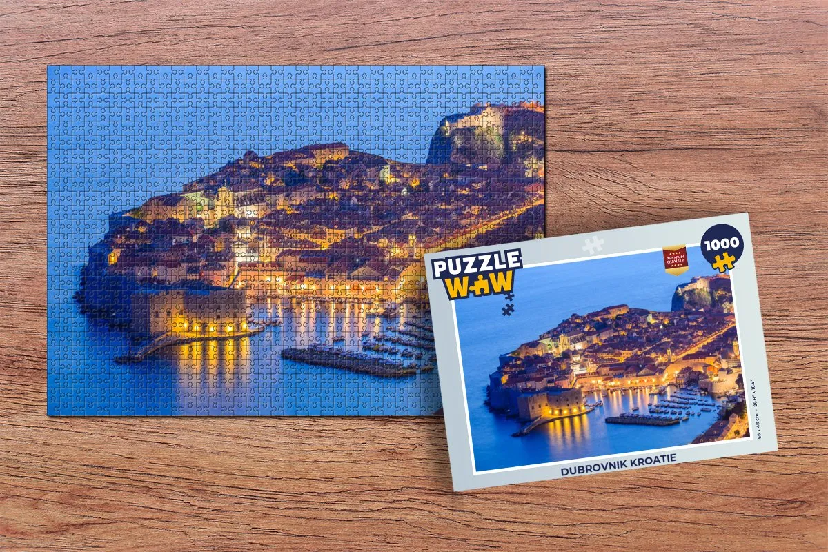 PuzzleWow Legpuzzel Dubrovnik Kroatië 1000 Stuks - Multicolor