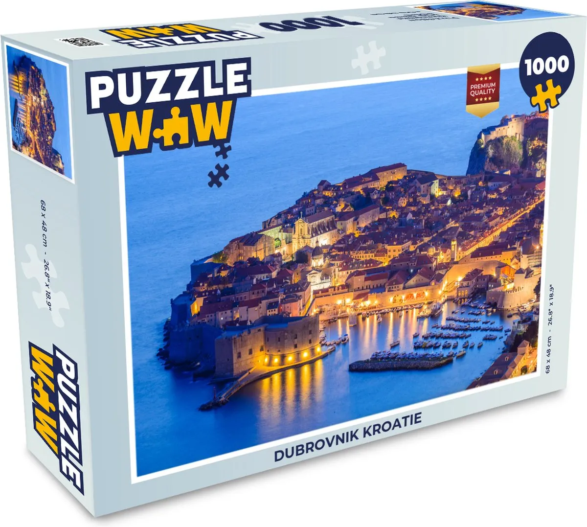 PuzzleWow Legpuzzel Dubrovnik Kroatië 1000 Stuks - Multicolor