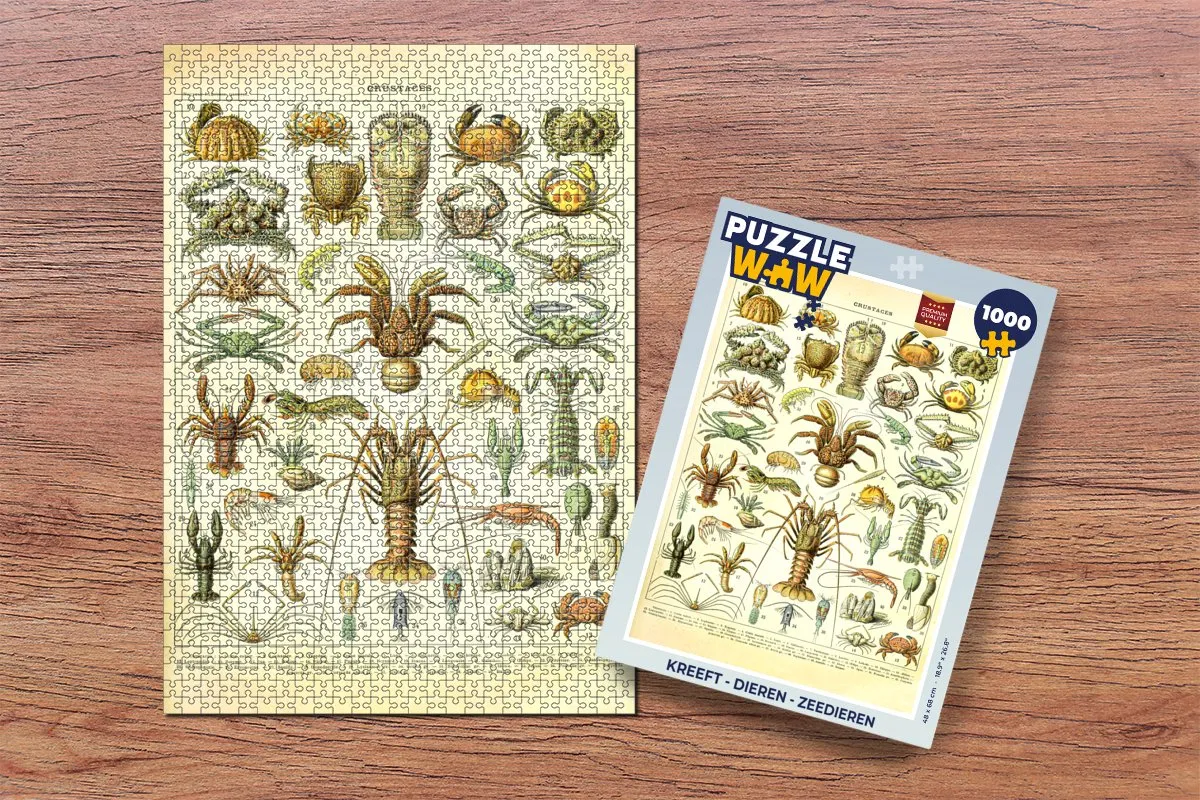 PuzzleWow Adolphe Millot Kreeft Legpuzzel 1000 Stuks - Multicolor