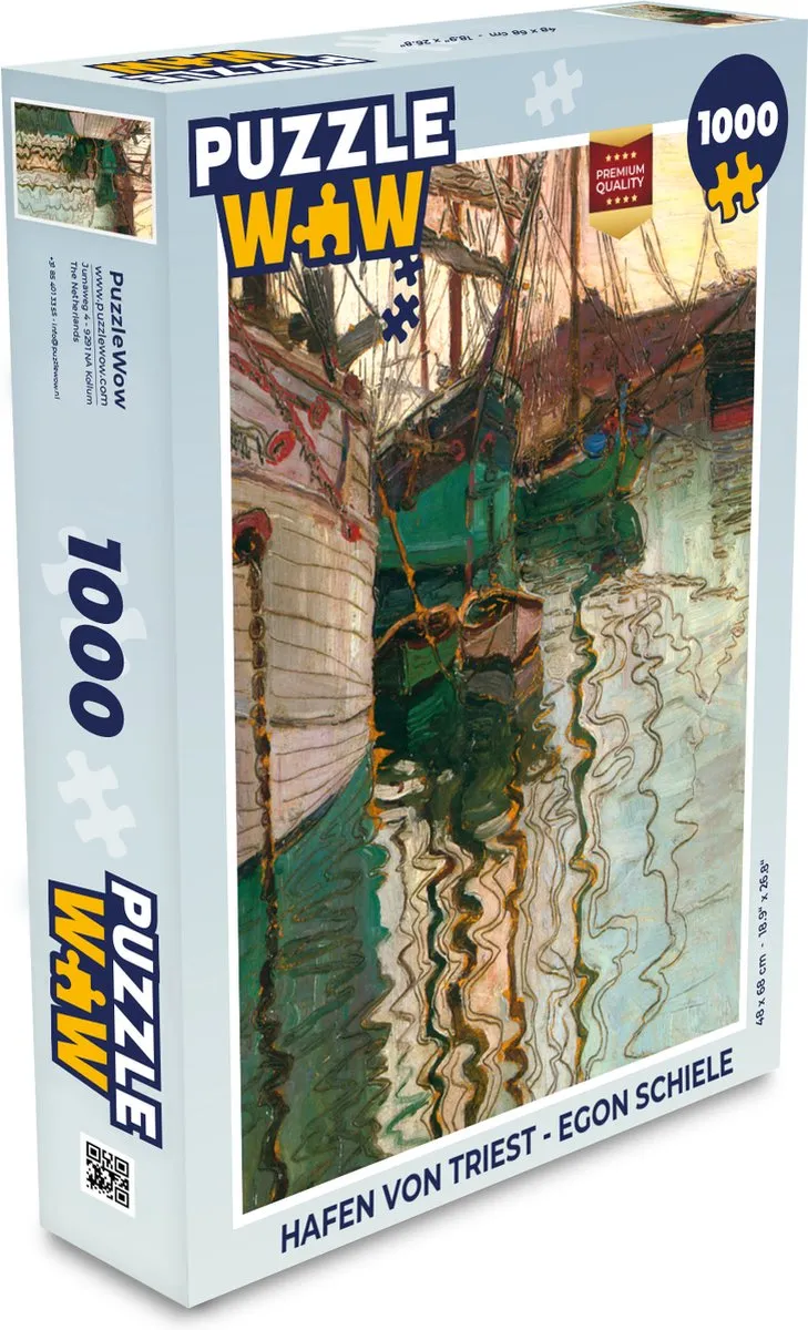 PuzzleWow Hafen von Triest Egon Schiele Legpuzzel 1000 Stuks