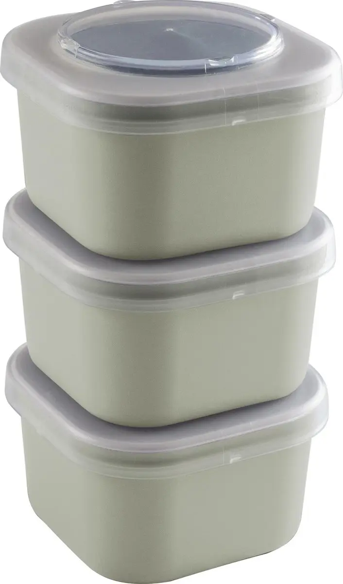 Sunware Sigma home Food to go - Lunchbakjes - set van 3 - Groen - 0,75