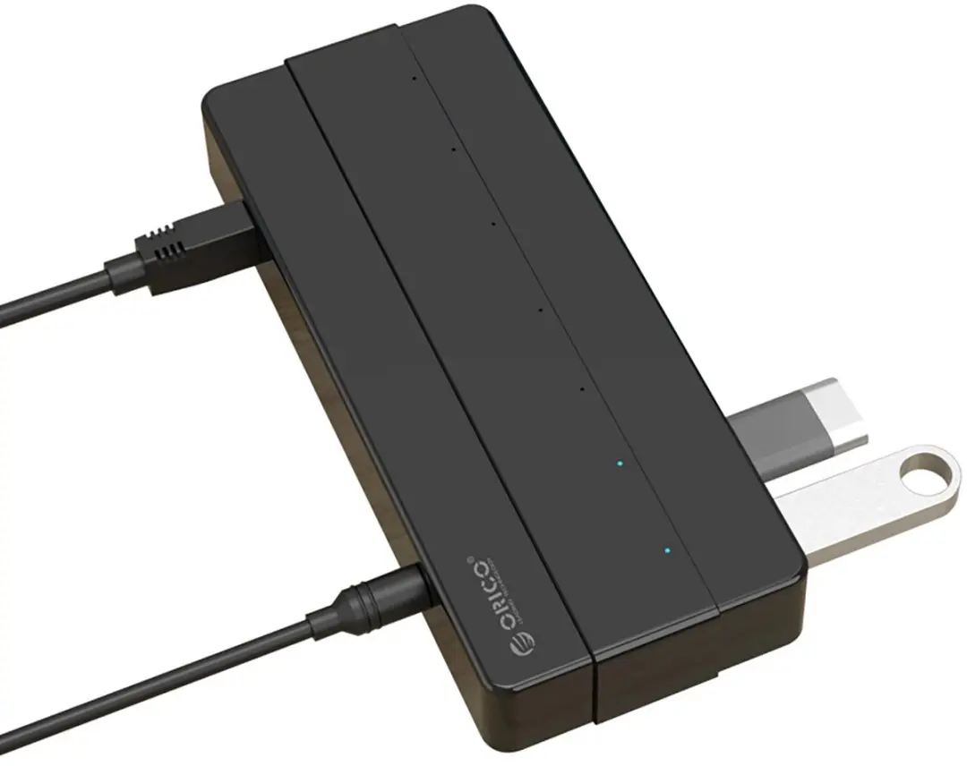ORICO Hub H7928-U3-V1 USB-A 3.0 - 7 Poorten - Transparant - afbeelding 3 van 6