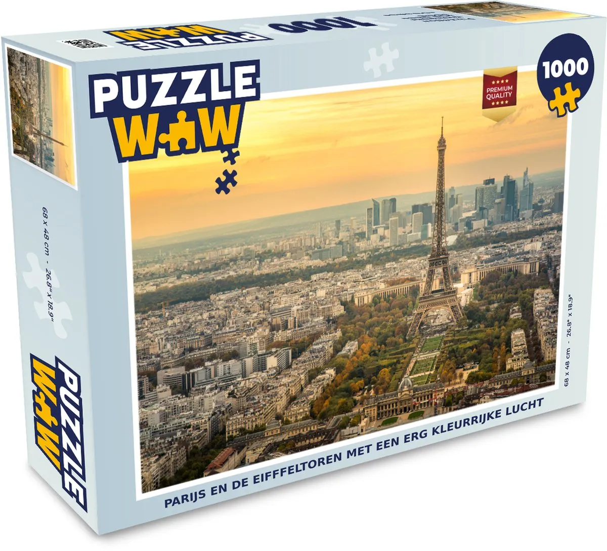 PuzzleWow Parijs en Eiffeltoren Legpuzzel 1000 Stuks