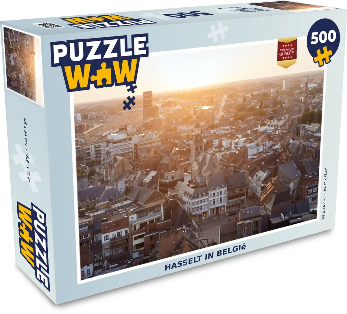 PuzzleWow Legpuzzel Hasselt 500 Stuks Multicolor