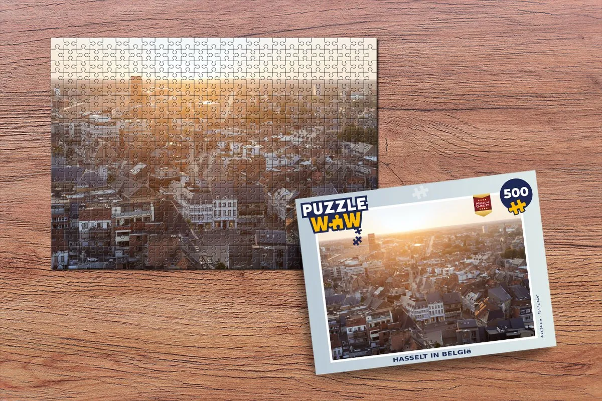 PuzzleWow Legpuzzel Hasselt 500 Stuks Multicolor